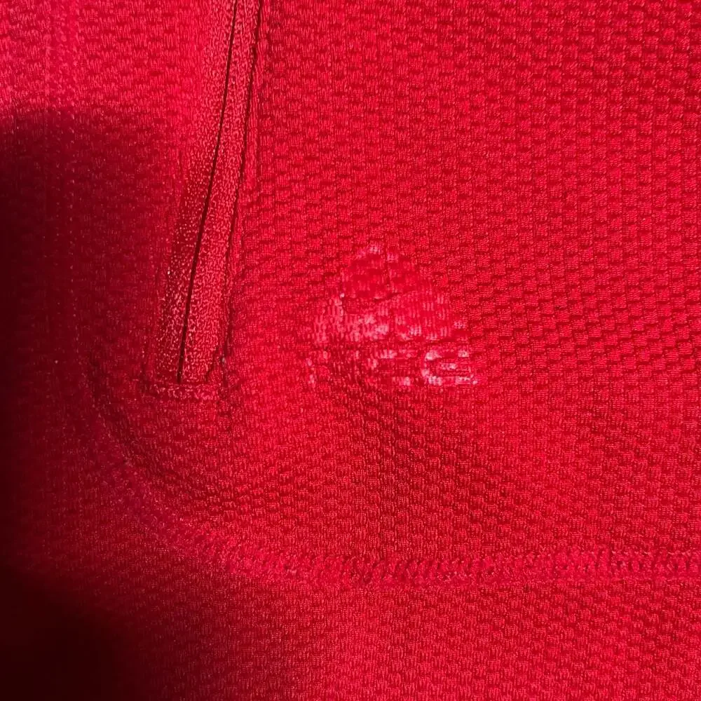 Nike ACG Dri-Fit Waffle Knit 1/4 Zip Pullover Red XL